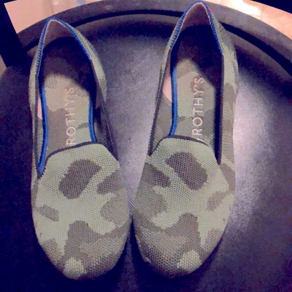 Rothy's Green Camouflage Flats